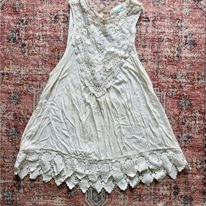 White Lace Sleeveless Top
